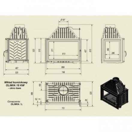 Каминная топка Kratki Oliwia/L в Мозыре