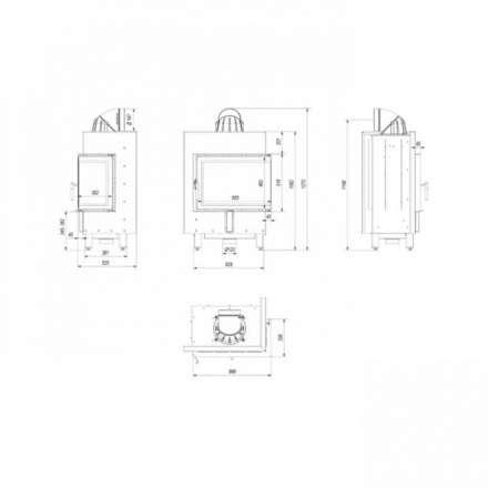 Каминная топка Kratki Lucy/12/P/BS в Мозыре