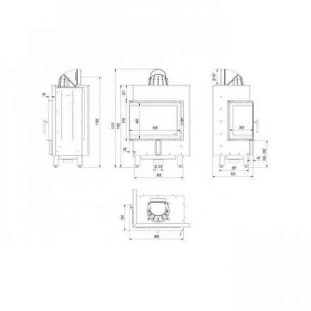 Каминная топка Kratki Lucy/12/L/BS в Мозыре