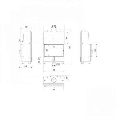 Каминная топка Kratki Lucy/PW/16/W в Мозыре