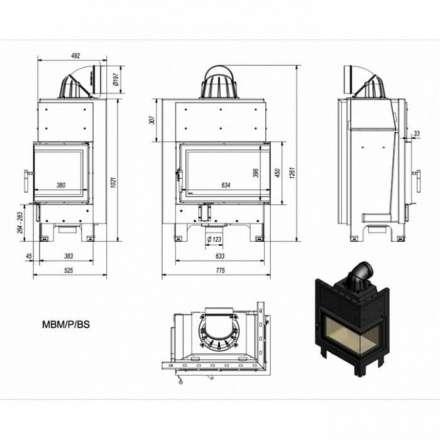 Каминная топка Kratki MBM/P/BS в Мозыре