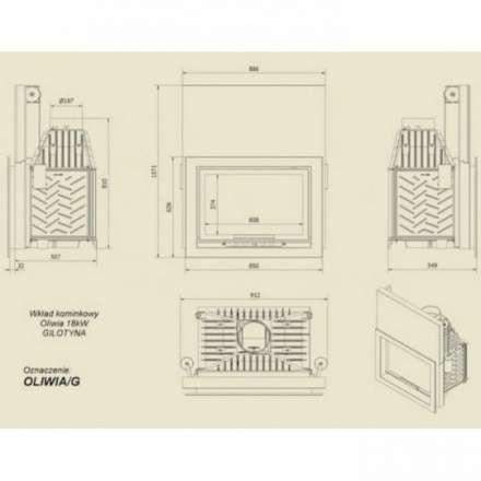 Каминная топка Kratki Oliwia/G в Мозыре