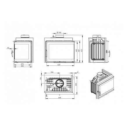 Каминная топка NORDflam Parma left в Мозыре