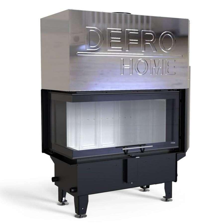 Каминная топка DEFRO HOME RIVA ME BL G SHORT угловая с водяным контуром и подъемом стекла вверх Амазонка бай фото в Мозыре