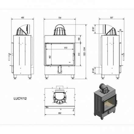 Каминная топка Kratki Lucy/12 в Мозыре
