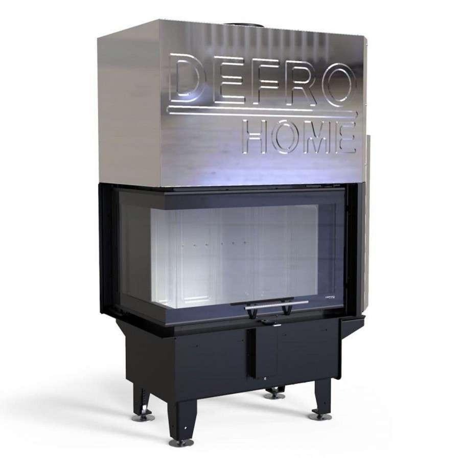 Каминная топка DEFRO HOME RIVA SM BL G SHORT угловая с водяным контуром и подъемом стекла вверх Амазонка бай фото в Мозыре