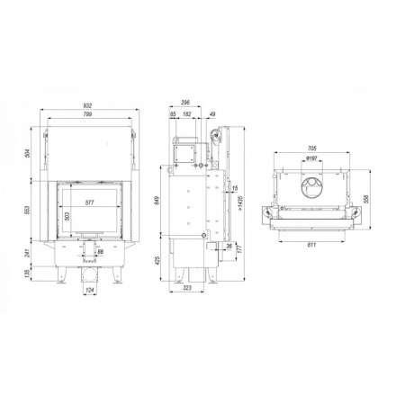 Каминная топка Defro Home Navi SM G с водяным контуром и подъемом стекла вверх в Мозыре