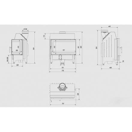 Каминная топка Kratki Zibi/P/BS/DECO в Мозыре