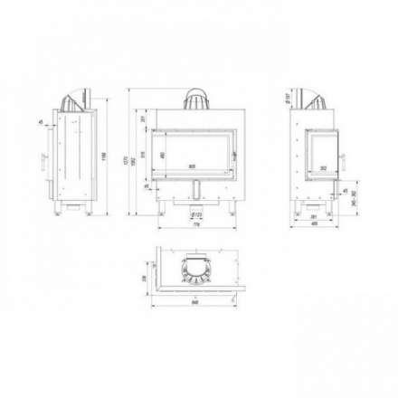 Каминная топка Kratki Lucy/14/L/BS в Мозыре