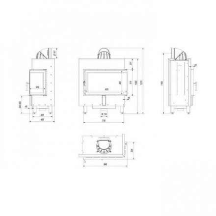 Каминная топка Kratki Lucy/14/P/BS в Мозыре