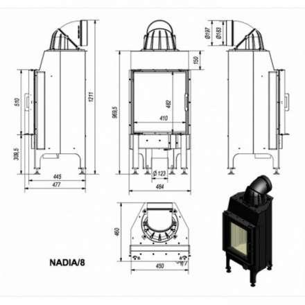 Каминная топка Kratki Nadia/8 в Мозыре