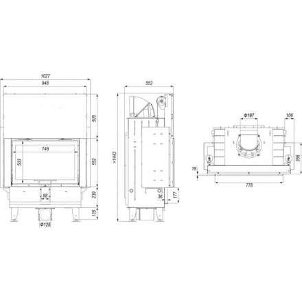 Каминная топка DEFRO HOME INTRA ME G в Мозыре