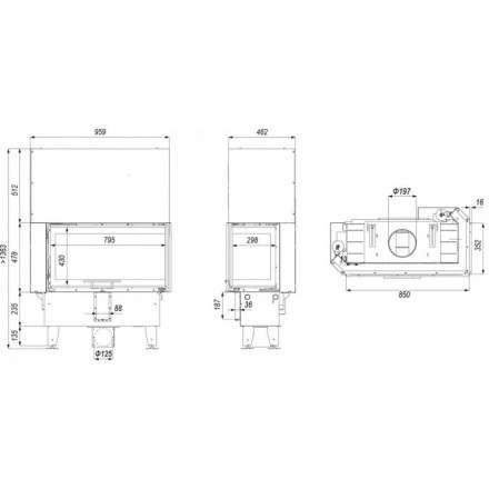 Каминная топка INTRA ME BL SLIM G в Мозыре