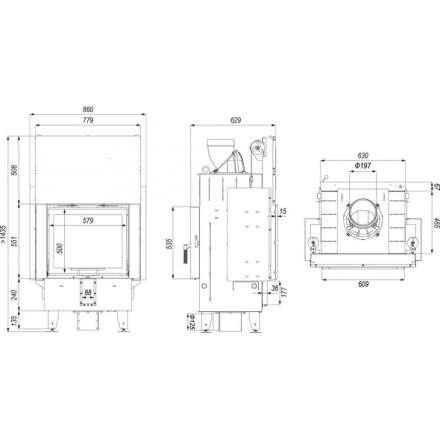 Каминная топка DEFRO HOME INTRA SM T G в Мозыре