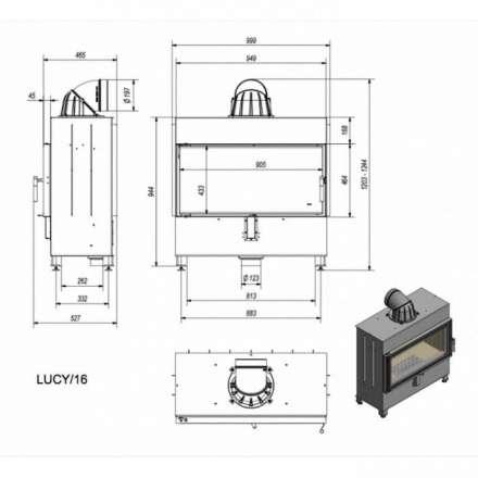 Каминная топка Kratki Lucy/16 в Мозыре