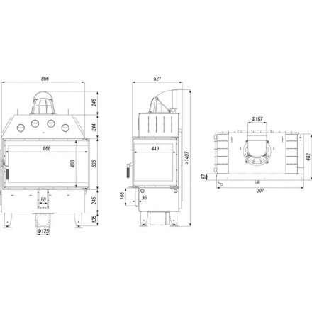 Каминная топка DEFRO HOME INTRA ME BP в Мозыре