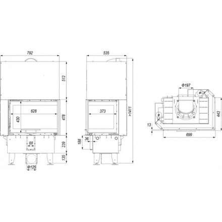Каминная топка DEFRO HOME INTRA SM BL MINI G в Мозыре