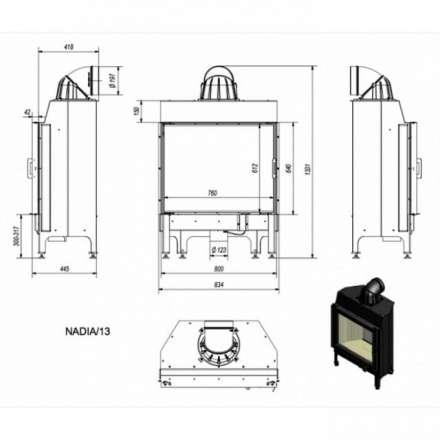 Каминная топка Kratki Nadia/13 в Мозыре