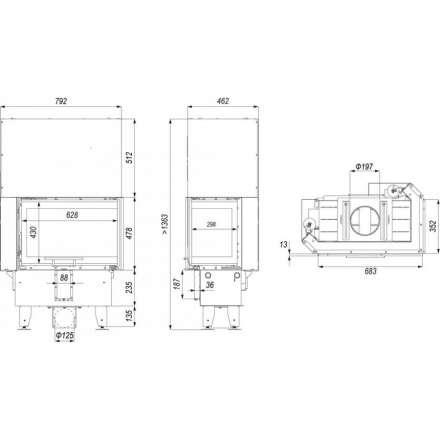 Каминная топка INTRA SM BP SLIM G в Мозыре