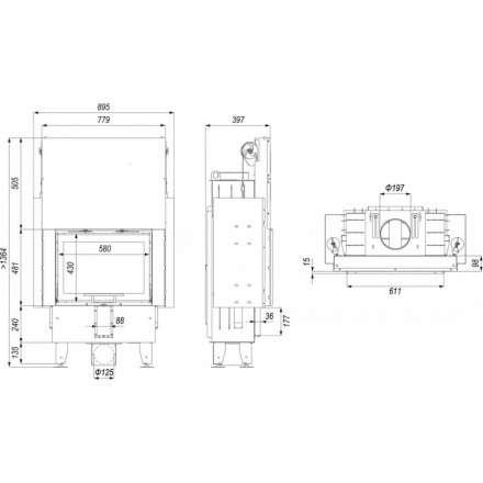 Каминная топка INTRA SM SLIM G в Мозыре