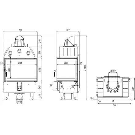 Каминная топка DEFRO HOME INTRA SM BL в Мозыре