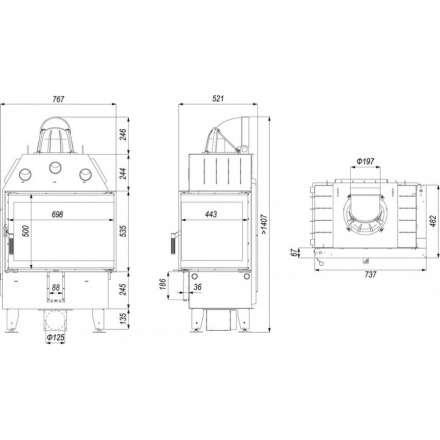 Каминная топка DEFRO HOME INTRA SM BP в Мозыре