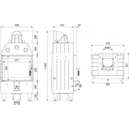 Каминная топка DEFRO HOME INTRA SM в Мозыре