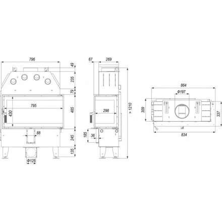 Каминная топка INTRA ME BP SLIM в Мозыре