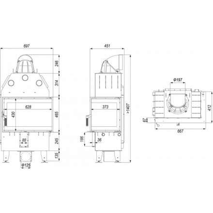 Каминная топка DEFRO HOME INTRA SM BP MINI в Мозыре