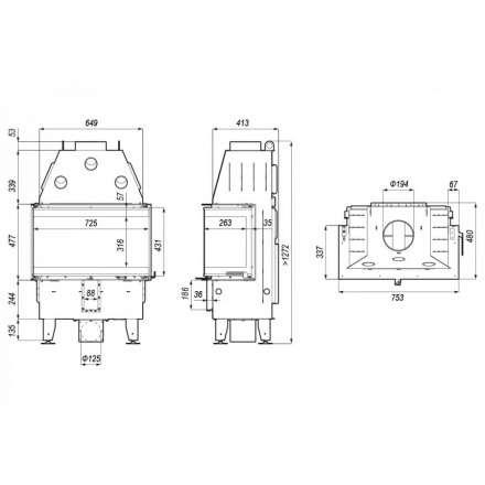 Каминная топка DEFRO HOME INTRA SM C в Мозыре
