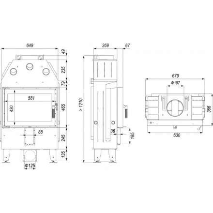 Каминная топка INTRA SM SLIM в Мозыре