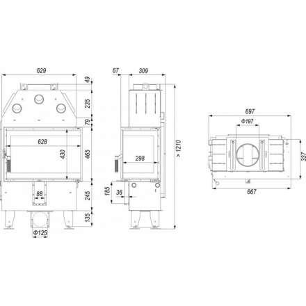 Каминная топка INTRA SM BP SLIM в Мозыре