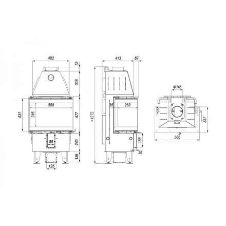 Каминная топка DEFRO HOME INTRA XSM C в Мозыре
