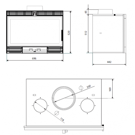 Каминная топка Ferguss FG754 с шибером в Мозыре