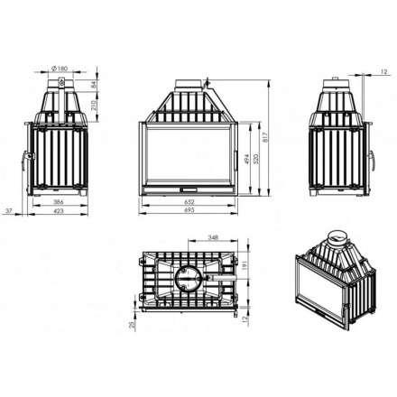 Каминная топка NORDflam Savona в Мозыре