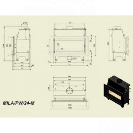Каминная топка Kratki Mila/PW/24 в Мозыре