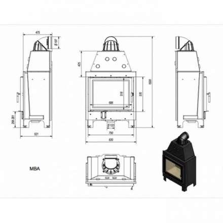 Каминная топка Kratki MBA в Мозыре