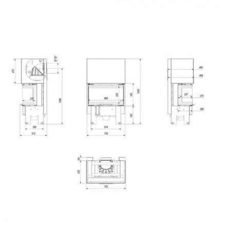 Каминная топка Kratki NBC 7 (гильотина) в Мозыре