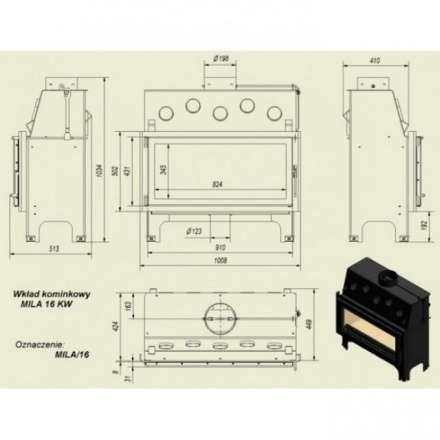 Каминная топка Kratki Mila в Мозыре