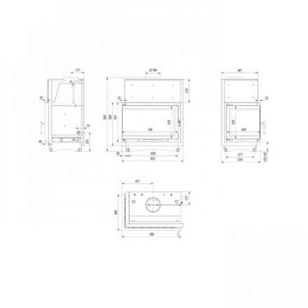 Каминная топка Kratki Oliwia/PW/BL/22/BS/W/Deco в Мозыре