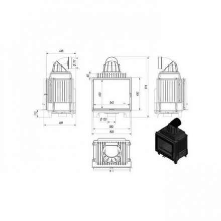 Каминная топка Kratki FRANEK/10 в Мозыре
