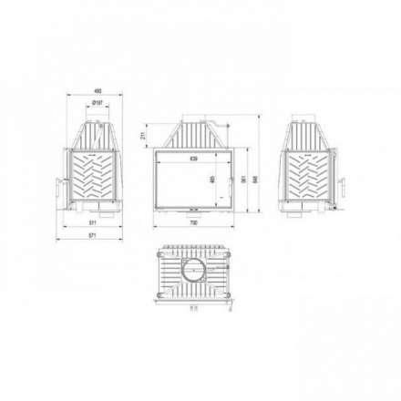 Каминная топка Kratki Zosia 12 в Мозыре