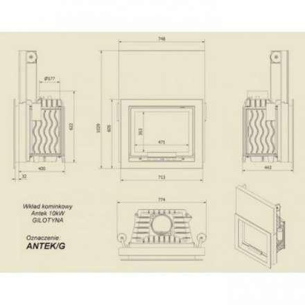 Каминная топка Kratki Antek/G в Мозыре