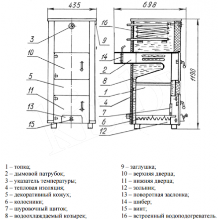 Твердотопливный котел РАТОН КС-ТГВ-16 Амазонка бай фото в Мозыре