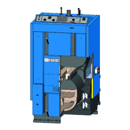 Твердотопливный котёл Atmos DC150 в Мозыре