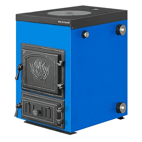 Котел твердотопливный Везувий Эльбрус-14 с плитой Везувий Амазонка бай фото в Мозыре