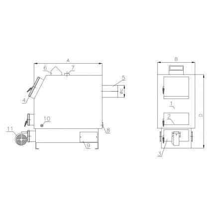 Твердотопливный котел РАТОН КОС-ТВ-45 в Мозыре