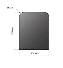 Лист напольный Везувий, 2мм, черный 1000*800*2 R135 в Мозыре