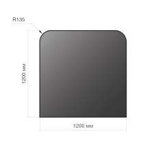 Лист напольный Везувий, 2мм, черный 1200*1200*2 R135 в Мозыре