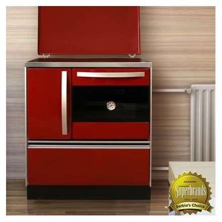 Плита на дровах MBS Thermo Royal 720 P3 (с водяным контуром) красная купить в Мозыре